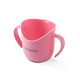 BABYONO Hrnček ergonomický s uškami 120 ml ružový 6m