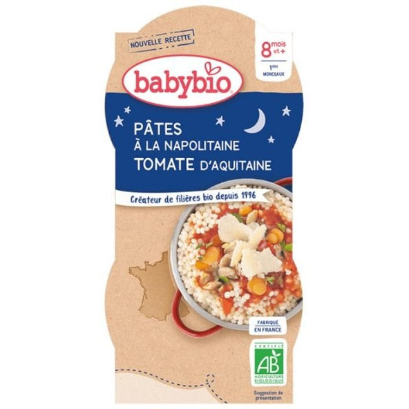 3x BABYBIO Večerné menu Neapolské cestoviny (2x 200 g)