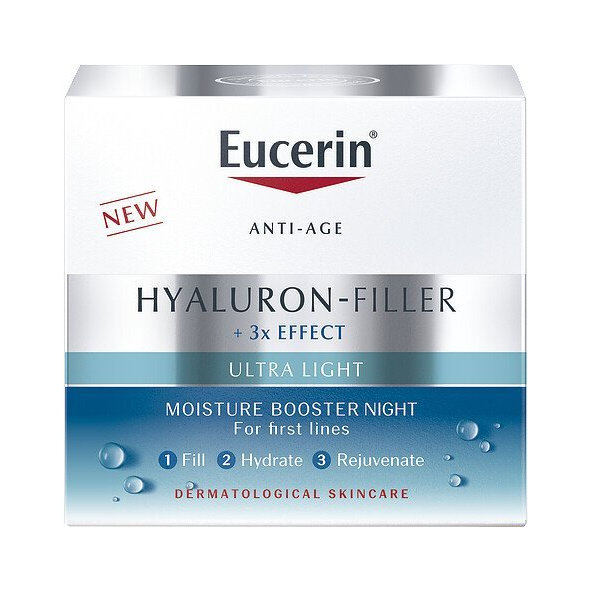 Eucerin HYALURON-FILLER + 3x EFFECT Hydratačný Booster nočný 50ml