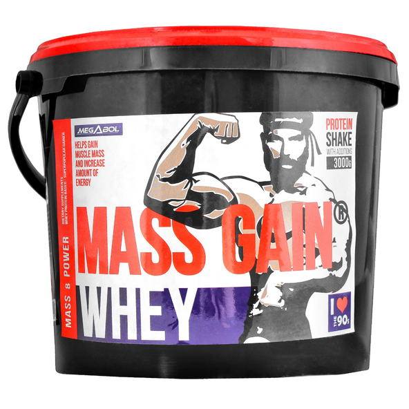 Gainer Whey Mass Gain 3000 g - Megabol, príchuť jahoda