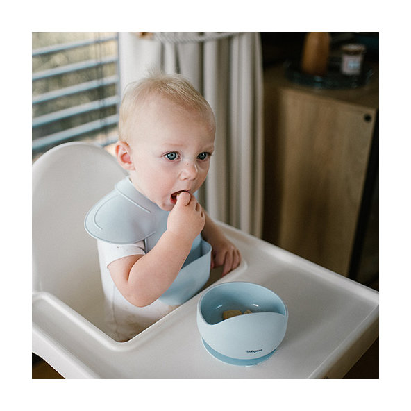 BABYONO Podbradník silikónový - Blue 1ks