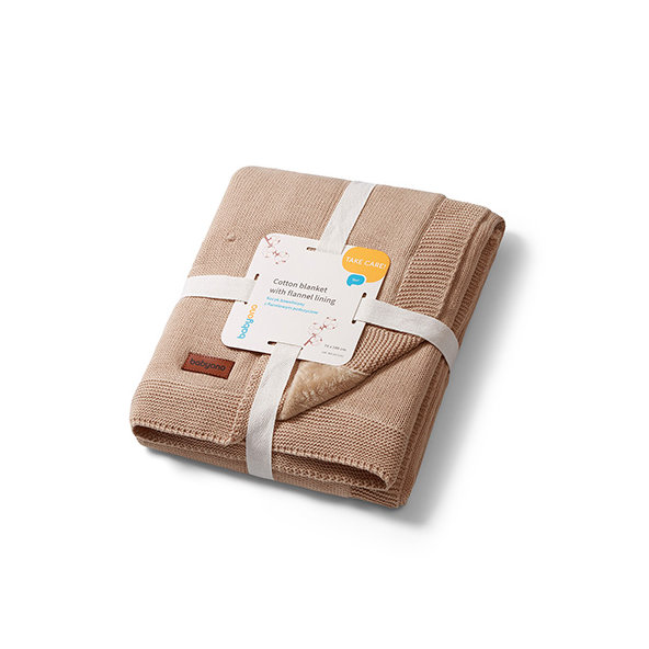 BABYONO Deka z prírodnej bavlny 75 × 100 cm 0m+ dark beige