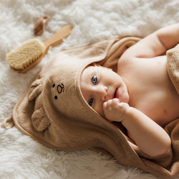 BABYONO Osuška bambusová Super Soft 100x100 cm  Dark Beige