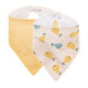 PETITE&MARS Podbradník bandana Luke Beige Pears&Intense Ochre 3m+ 2 ks