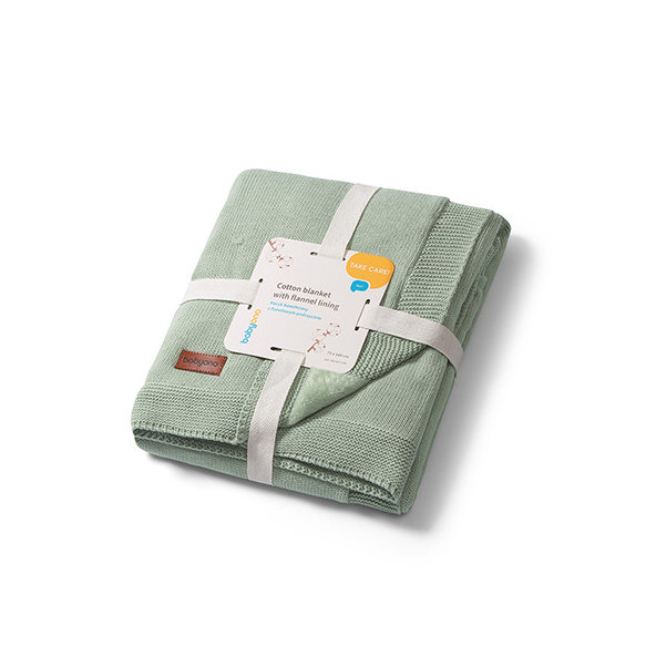 BABYONO Deka z prírodnej bavlny 75 × 100 cm 0m+  sage