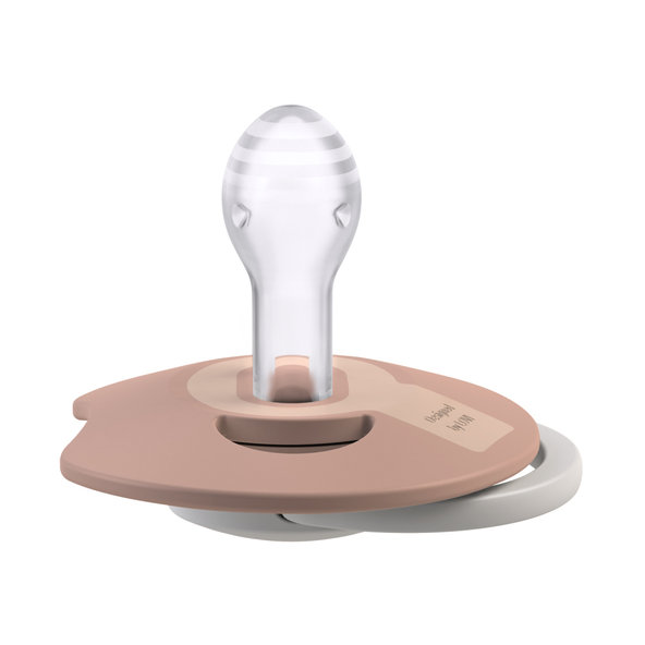 LOVI Prime svietiaci silikónový dynamický cumlík 0-6m Blush 1 ks