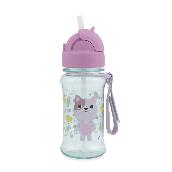 SKIP HOP Besties Squad fľaša so slamkou Mačička 12 m+ 355 ml