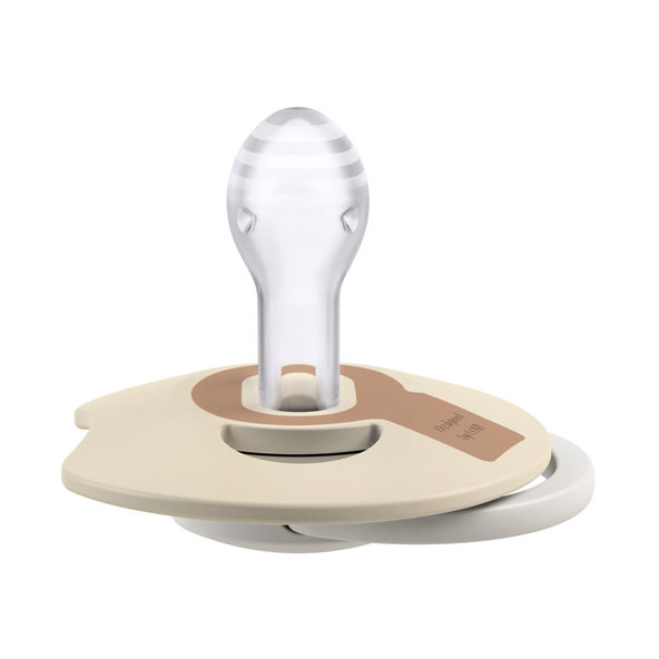 Lovi Prime silikónový dynamický svetielkujúci cumlík 18m+ 2ks Ivory/Blush