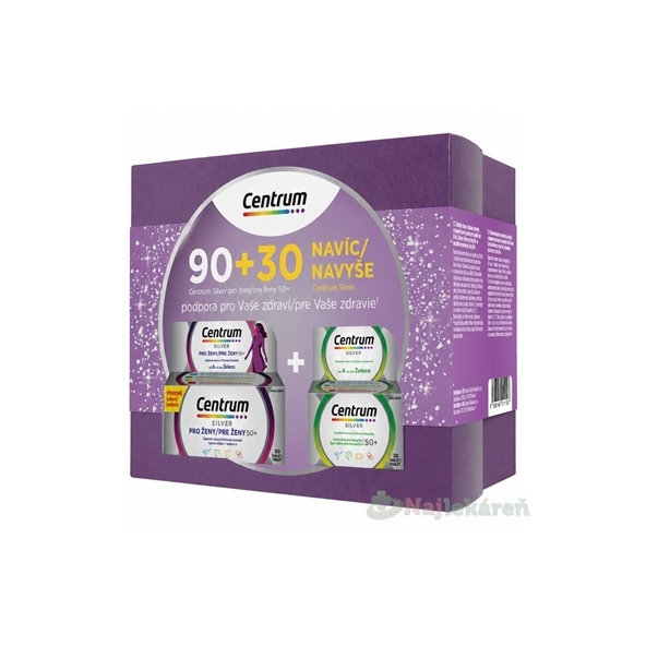 Centrum Silver pre ženy + Silver Vianočný balíček 90 + 30 tabliet