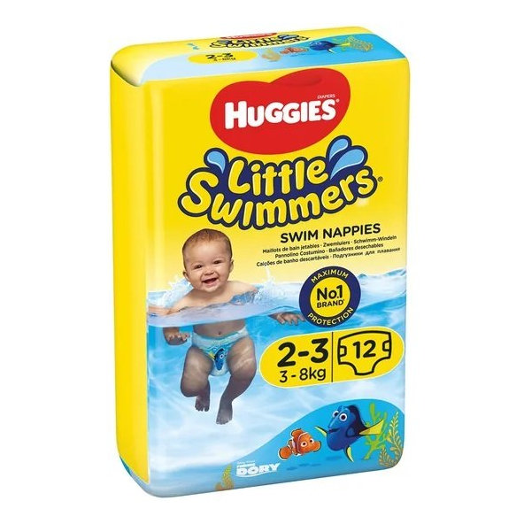 HUGGIES Little Swimmers Plienky do vody jednorazové 2-3 (3-8 kg) 12 ks