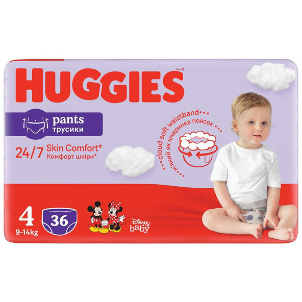 HUGGIES Pants Nohavičky plienkové jednorazové 4 (9-14 kg) 36 ks