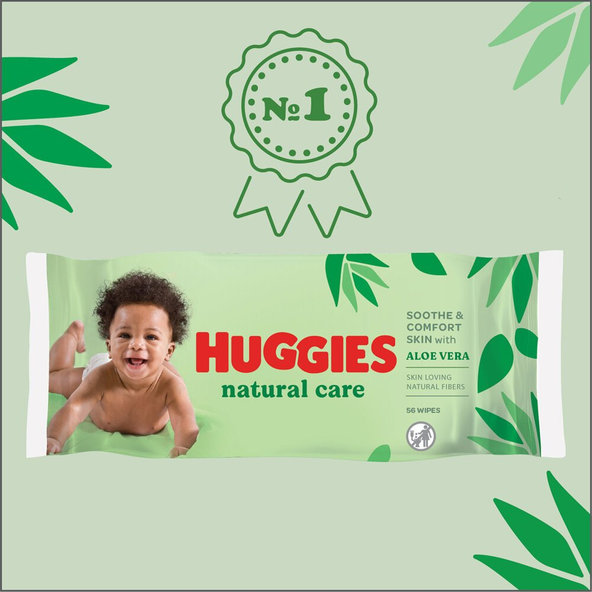 HUGGIES Vlhčené obrúsky Natural Triplo 56x3 ks
