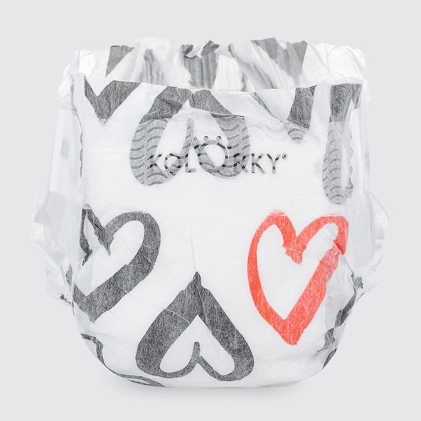 KOLORKY DAY - srdce - S (3-6 kg) - 25 ks - jednorázové ekoplienky