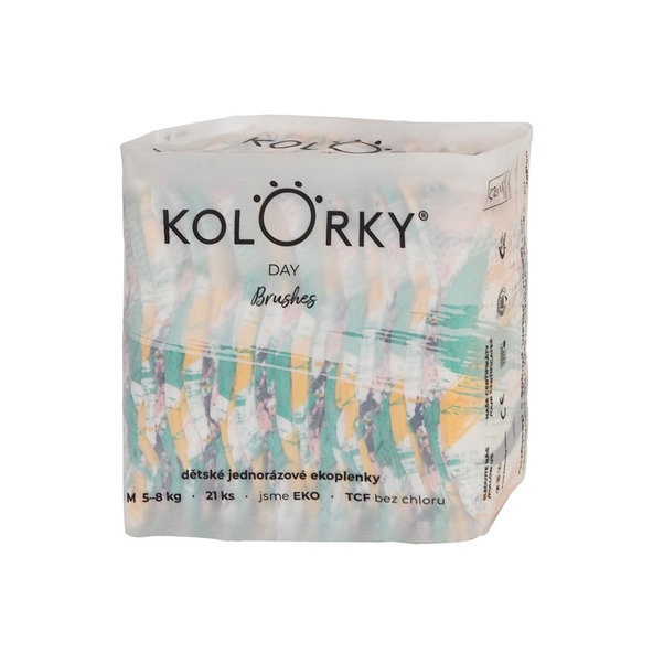 KOLORKY DAY - štetec - M (5-8 kg) - 21 ks - jednorázové ekoplienky