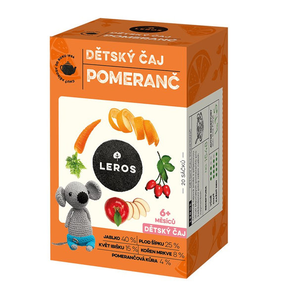 2x LEROS Dětský čaj Pomeranč 20x2,0g