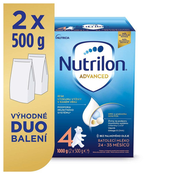 3x NUTRILON 4 Advanced batoľacie mlieko 1 kg, 24+