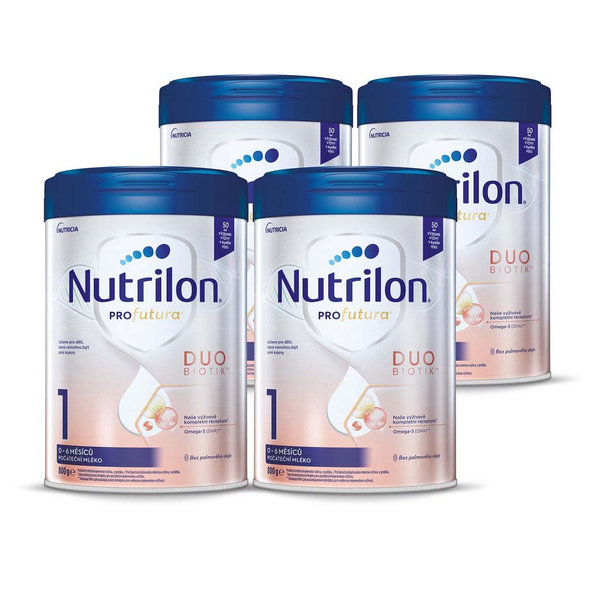 4x NUTRILON Profutura DUOBIOTIK 1 počiatočné dojčenské mlieko 800 g 0+