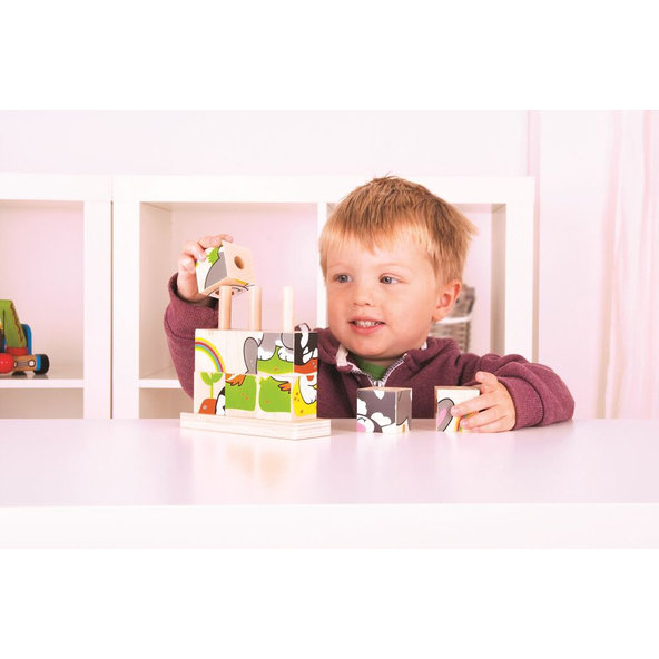 BIGJIGS BABY Kocky nasadzovacie zvieratká