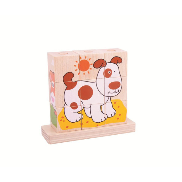 BIGJIGS BABY Kocky nasadzovacie zvieratká