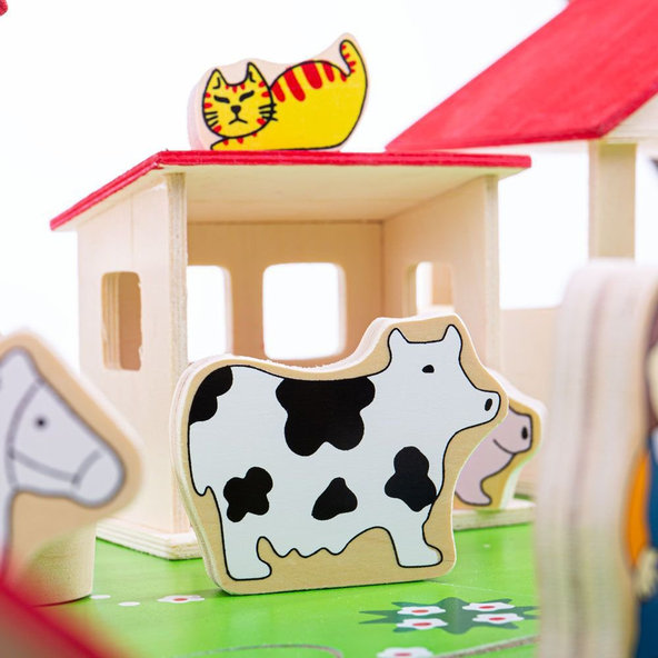 BIGJIGS TOYS Farma dlhá drevená