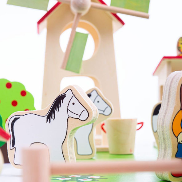 BIGJIGS TOYS Farma dlhá drevená