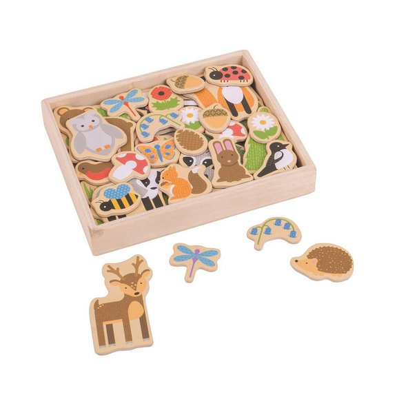 BIGJIGS TOYS Magnetky lesné zvieratká