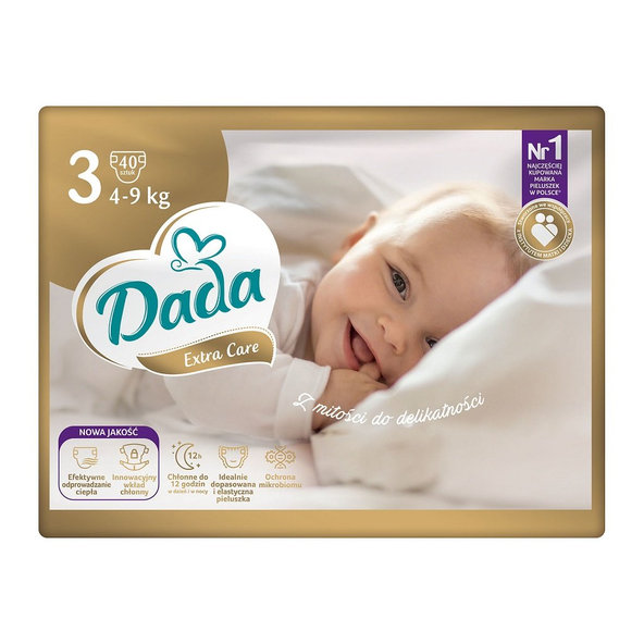 DADA Extra Care Plienky jednorazové 3 Midi (4-9 kg) 40 ks
