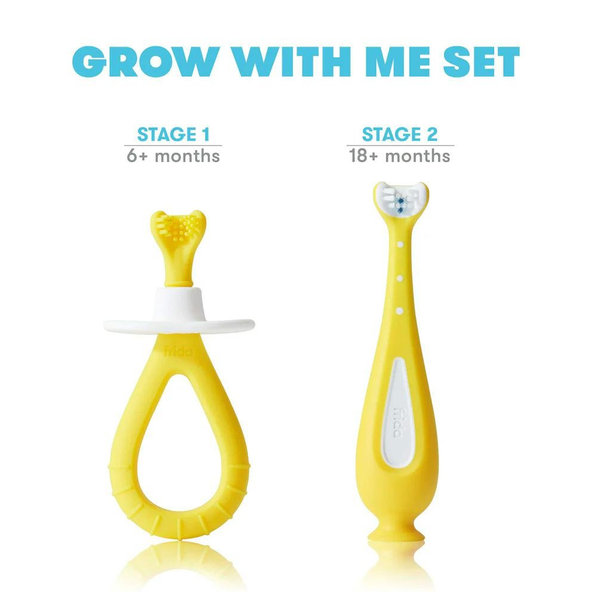 FRIDABABY Grow With Me Set zubných kefiek