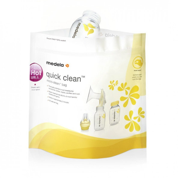 Sterilizačné sáčky MEDELA  Quick Clean do mikrovlnnej rúry 5 ks