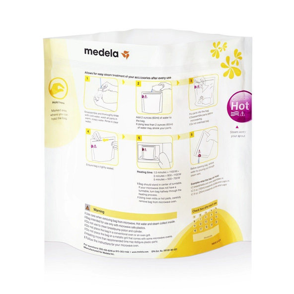Sterilizačné sáčky MEDELA  Quick Clean do mikrovlnnej rúry 5 ks