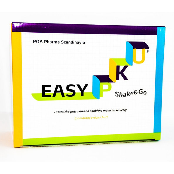 PKU Easy Shake&Go, pomarančový prášok bez fenylalanínu, 30x34 g
