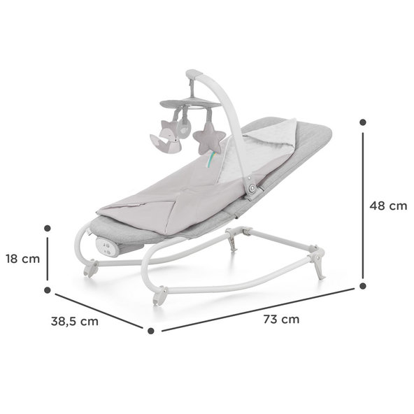 KINDERKRAFT Húpatko vibrujúce s melódiou Felio 2 Stone Grey 0m+, do 9 kg