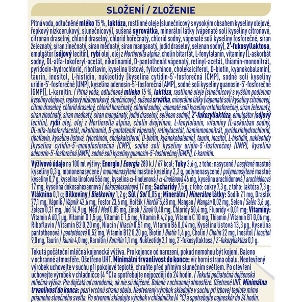 3x BEBA COMFORT 1 HM-O Tekutá 500ml - Počiatočné dojčenské mlieko