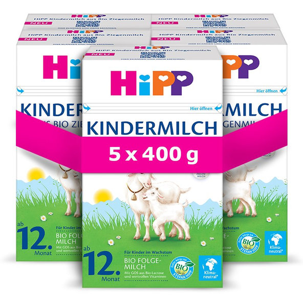 5x HiPP 3 BIO Kozie mlieko Junior od dokončeného 11. mesiaca 400 g