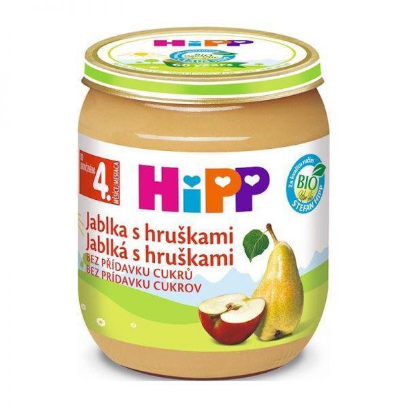 6x HiPP BIO Jablka s hruškami od uk. 4. měsíce, 125 g
