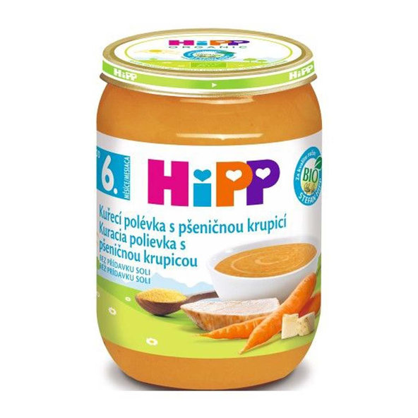 6x HiPP BIO Kuracia polievka s pšeničnou krupicou (190 g)