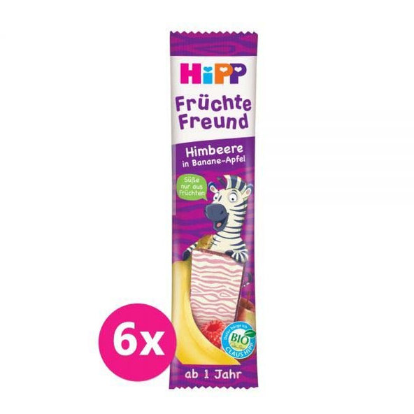 6x HiPP BIO Oplatka banán-jablko-maliny od ukončeného 1. roku