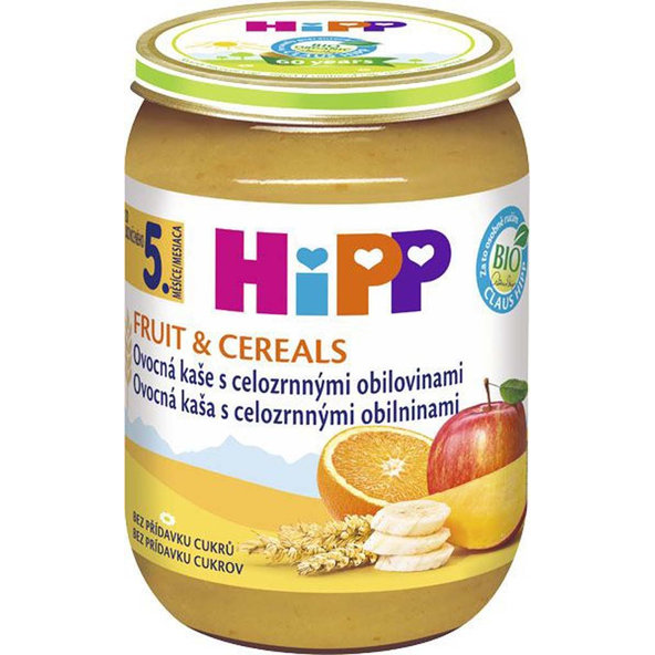 HiPP BIO Kaša ovocná s celozrnnými obilninami 6x190g