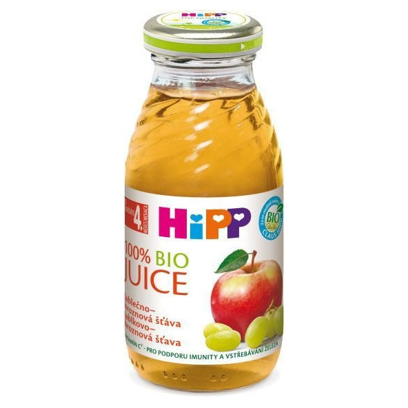 6x HiPP BIO Šťáva jablečno - hroznová (200 ml)