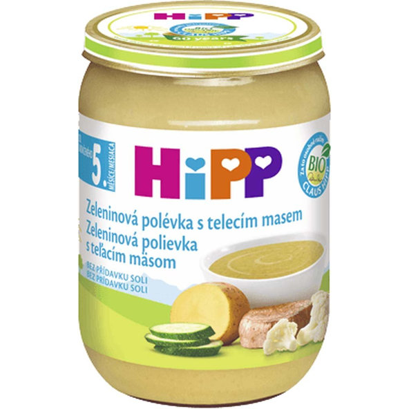 6x HiPP BIO Zeleninová polévka s telecím masem (190 g)