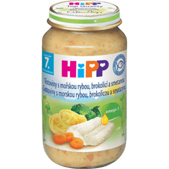 6x HiPP tagliatelle s mořskou rybou, brokolicí a smetanou (220 g) - maso-zeleninový příkrm