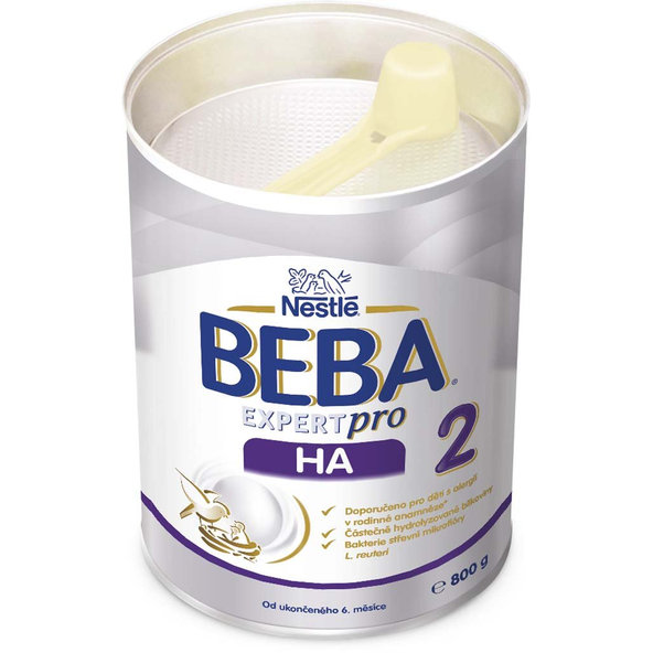 4x BEBA EXPERTpro HA 2 Mlieko pokračovacie, 800 g