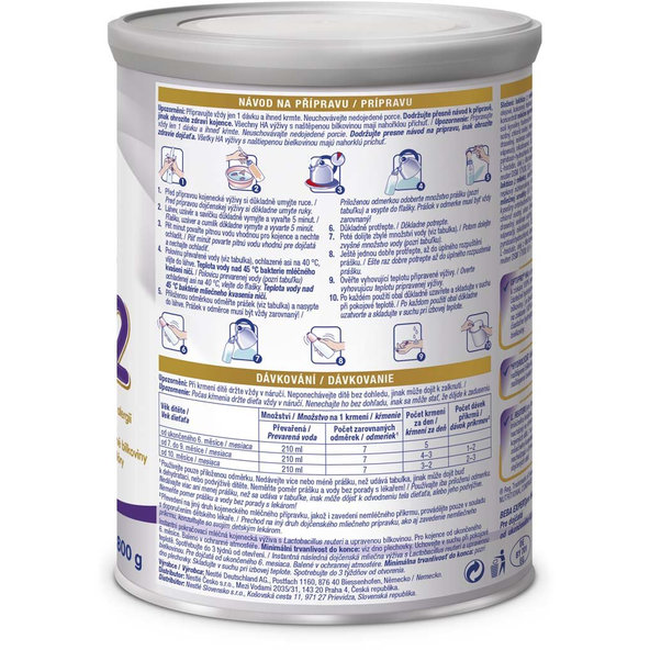 4x BEBA EXPERTpro HA 2 Mlieko pokračovacie, 800 g