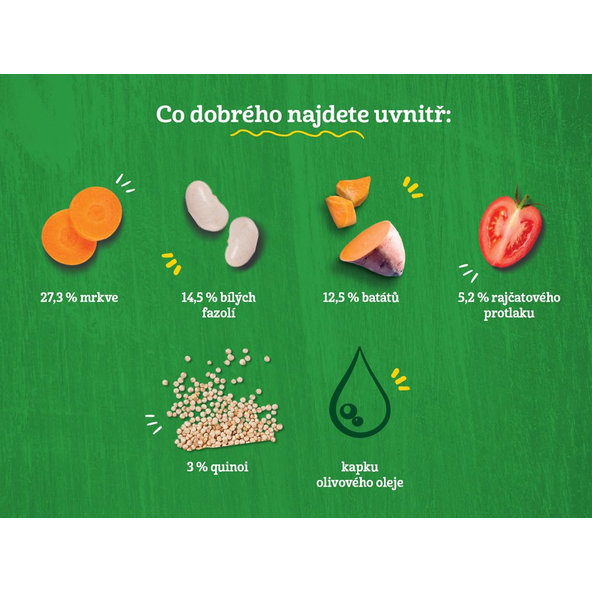 GERBER Organic 100% rastlinný príkrm biele fazuľky s batátmi a quinoou 190 g