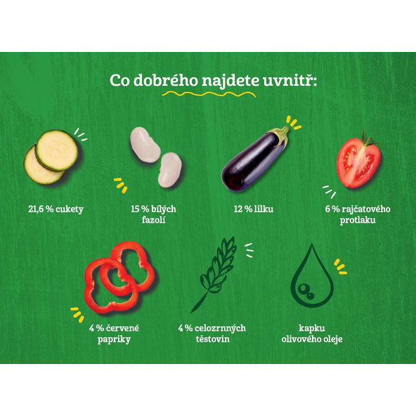 GERBER Organic 100% rastlinný príkrm ratatouille s makarónmi 190 g​