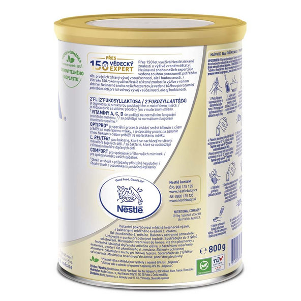 6x BEBA COMFORT HM-O 2 Mlieko pokračovacie, 800 g