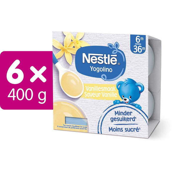 6x NESTLÉ YOGOLINO Mliečny dezert s príchuťou vanilky 4x100 g