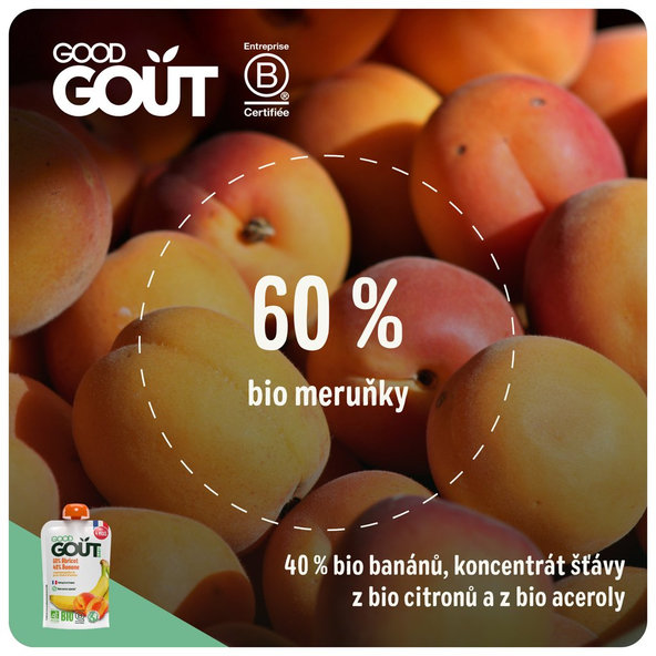 GOOD GOUT BIO Marhuľa s banánom 120 g