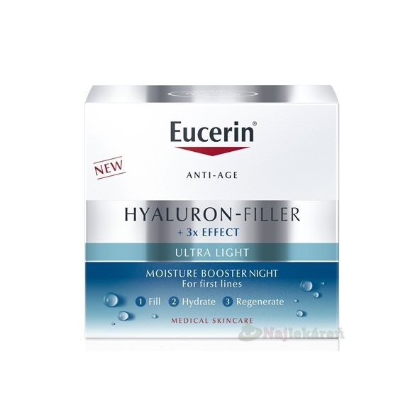 Eucerin HYALURON-FILLER + 3x EFFECT Hydratačný Booster nočný 50ml