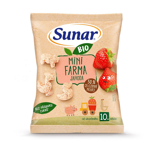 SUNAR BIO Chrumky Mini farma jahoda 18g